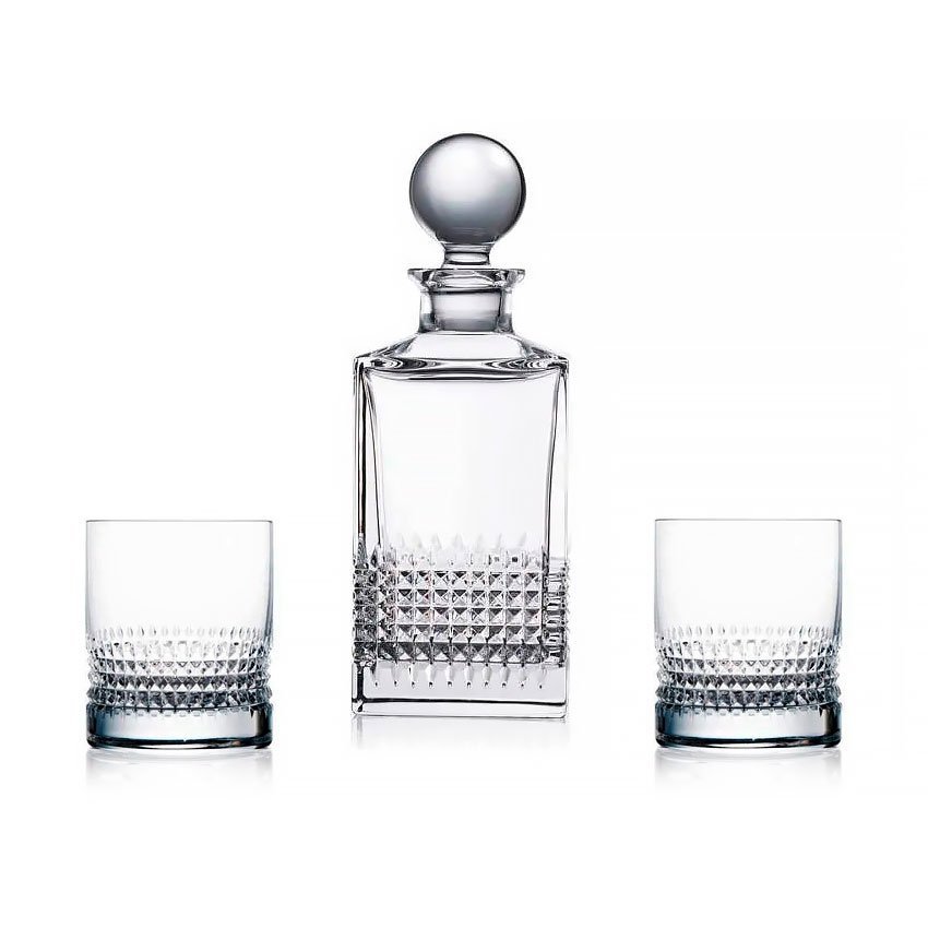 Набор Графин и 2 стакана для виски Diamond  (R1063603) Rogaska - spb.v-b.ru