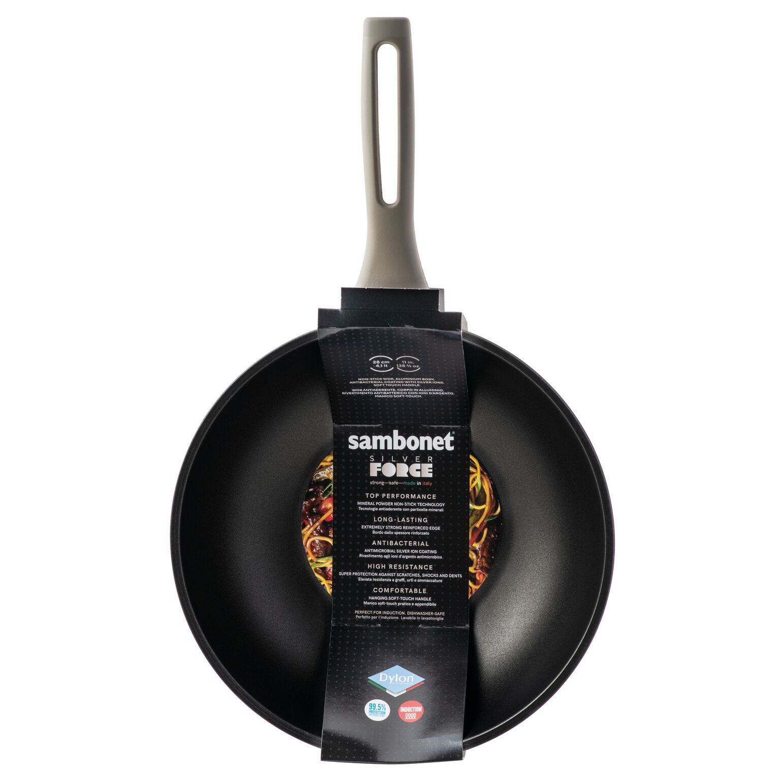 Silver Force Сковорода-вок 28 см  (51085-28) Sambonet - spb.v-b.ru