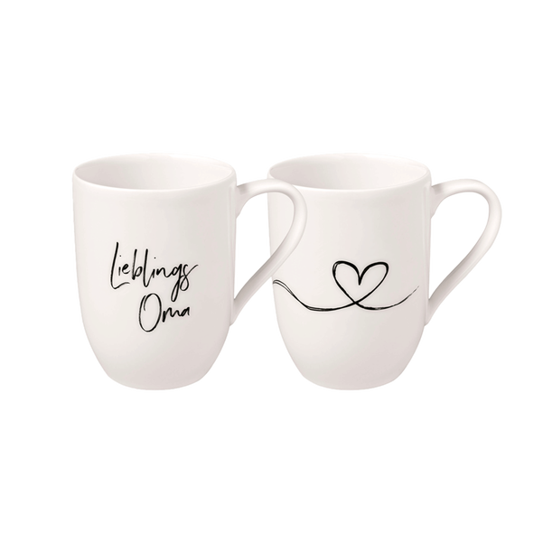 Statement Mug Набор кружек 0.34 л 2 шт Lieblings Oma /любимая бабушка/ (1016218410) Villeroy & Boch - spb.v-b.ru