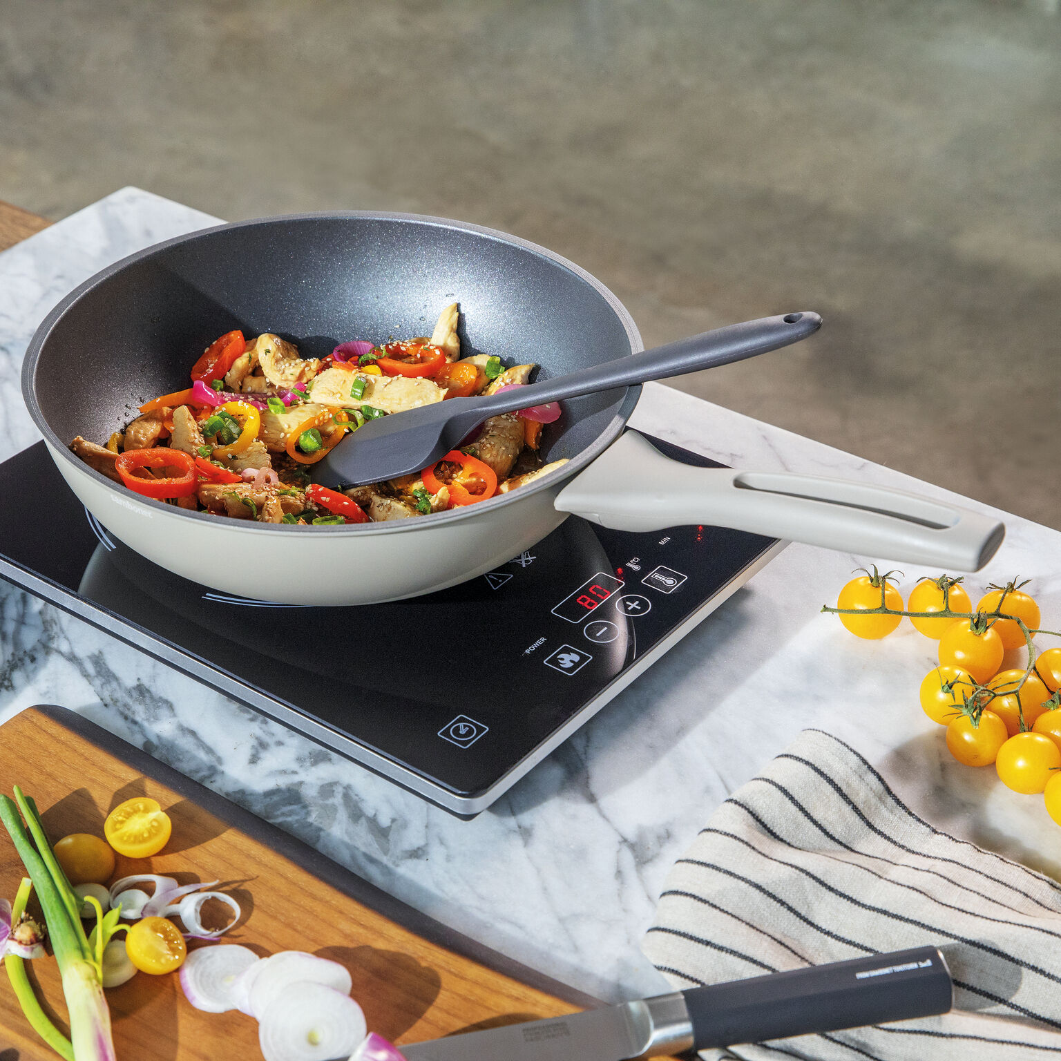 Silver Force Сковорода-вок 28 см  (51085-28) Sambonet - spb.v-b.ru