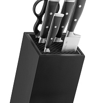 Блок для ножей черный и 5 предметов Grand Class
