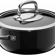 Кастрюля низкая 1,8 л/18 см со стеклянной крышкой Fusiontec Compact