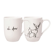 Statement Набор кружек "oh deer" 340 мл, 2 шт