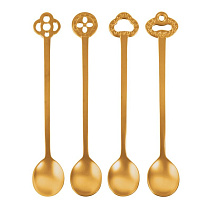 Sambonet Party Набор ложек для вечеринки 4 шт Oriental Living Antique Pvd Cognac 						