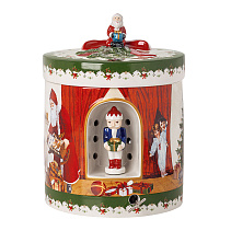 Christmas Toys Музыкальная шкатулка круглая "Санта приносит подарки" 22 см