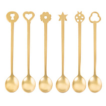 Sambonet Party Набор ложек для вечеринки 6 шт Portafort. Living Antique Pvd Gold																														