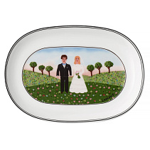 Design Naif Овальное блюдо "Свадьба" 16 см