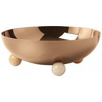 Чаша Ø 20,5 см H 7,5 см  Pvd Rum Base Pink Onyx Resin