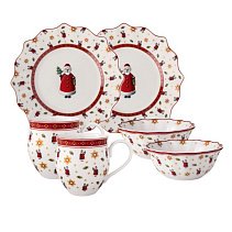 Toy's Delight Набор посуды для завтрака Санта 6 предметов